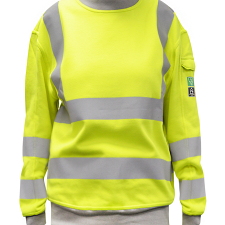 INHERENT FR ARC LADIES SWEATSHIRT, EN ISO 11612:2015 (A1 A2 B1 C1) , EN ISO 11611:2015 (A1 A2 Class 1)
