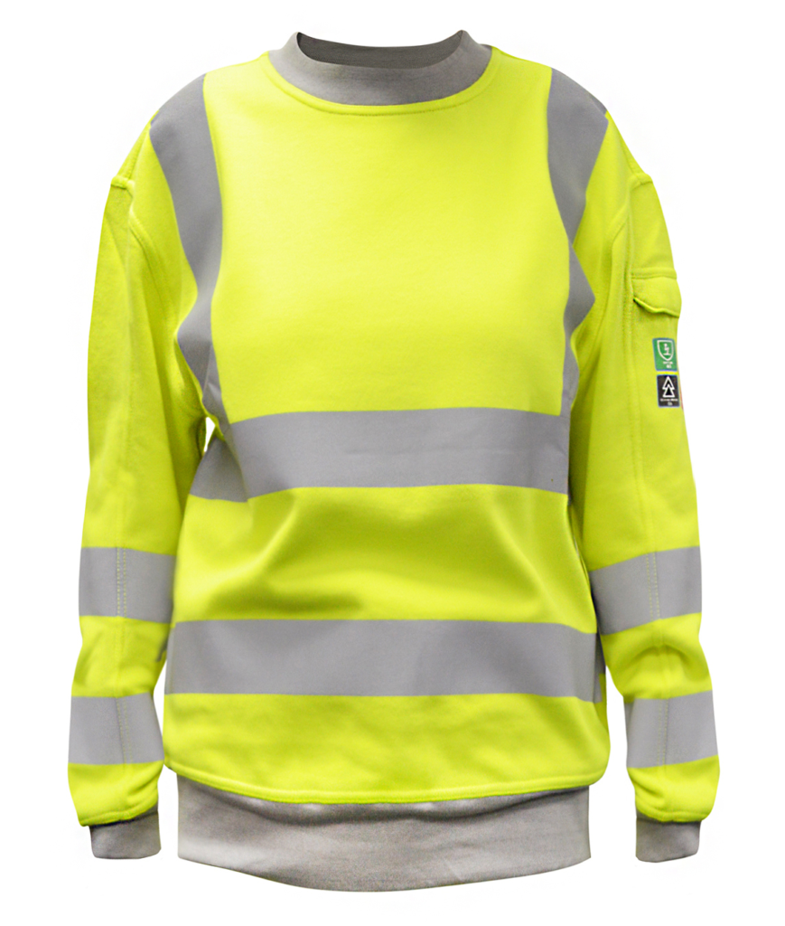 INHERENT FR ARC LADIES SWEATSHIRT, EN ISO 11612:2015 (A1 A2 B1 C1) , EN ISO 11611:2015 (A1 A2 Class 1)