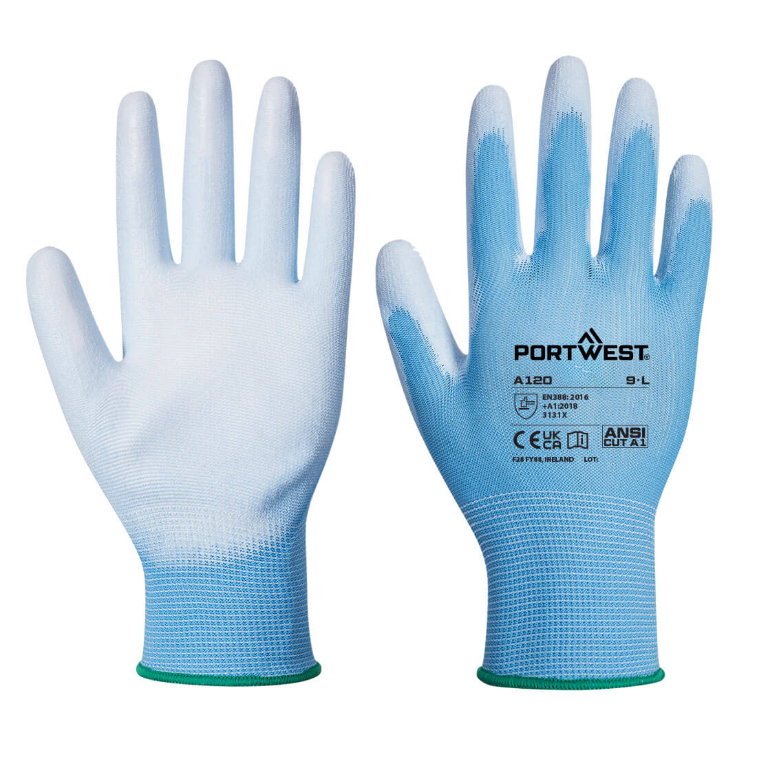 A120 – PU Palm Glove -Economy Polyester Budget PU 79p/pair sold in packs of 10 - Image 5