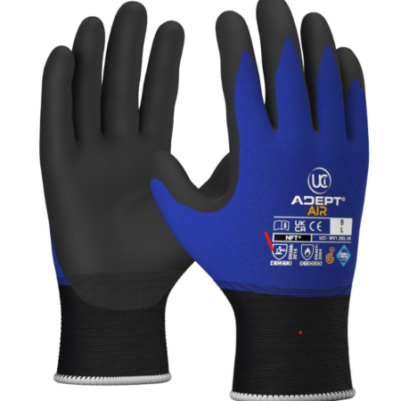 ADEPT®-AIR - ULTRA LIGHTWEIGHT NFT™ PALM COATED Extreme dexterity from 18gg featherweight liner £2.29/pair sold in packs of 10