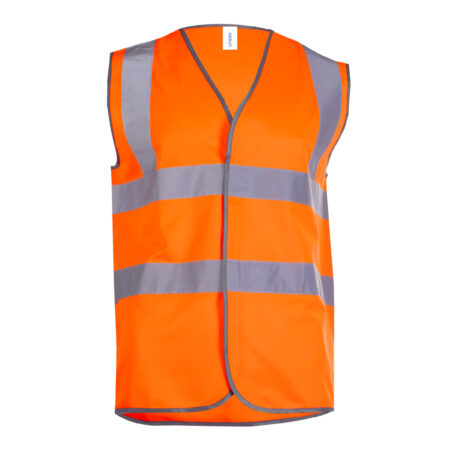 UC801 Uneek Orange Hi Vis Safety 120g Waistcoat EN471 Specification: Class 2, GO/RT 3279 Issue 8 - Image 3