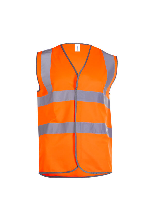 UC801 Uneek Orange Hi Vis Safety 120g Waistcoat EN471 Specification: Class 2, GO/RT 3279 Issue 8