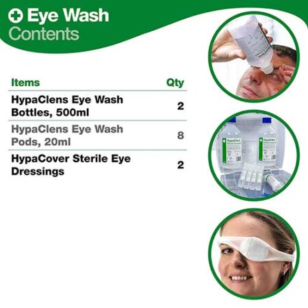 Evolution Plus 2x500ml Eye Wash Kit with 8 Eye Wash Pods with Mirror - Image 2