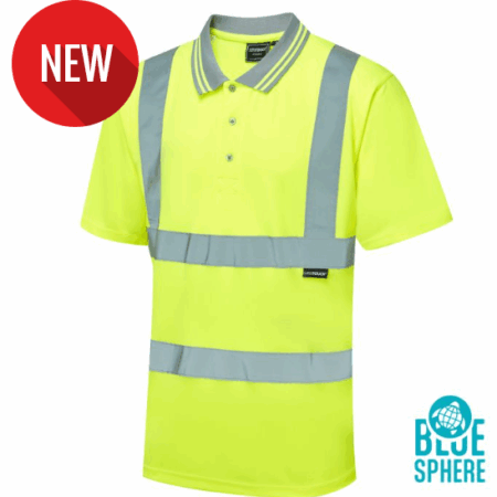 Eco Hi Vis Yellow Polo Shirt Recycled Fabric