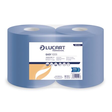 851412 - Wiper Rolls, Easy 100B Centrefeed Roll & Floorstand Roll 2 ply Pack of 2 360m 1000 sheets
