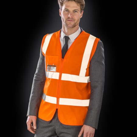 R202X Core zip ID safety tabard Orange