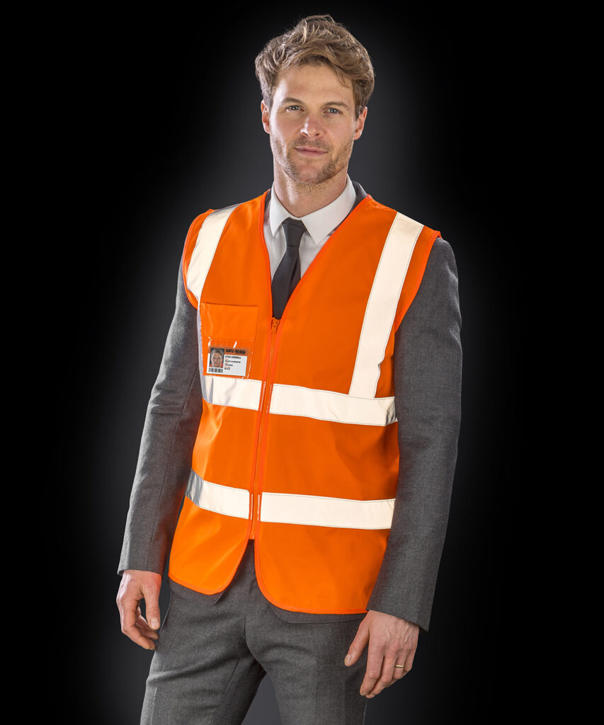 R202X Core zip ID safety tabard Orange