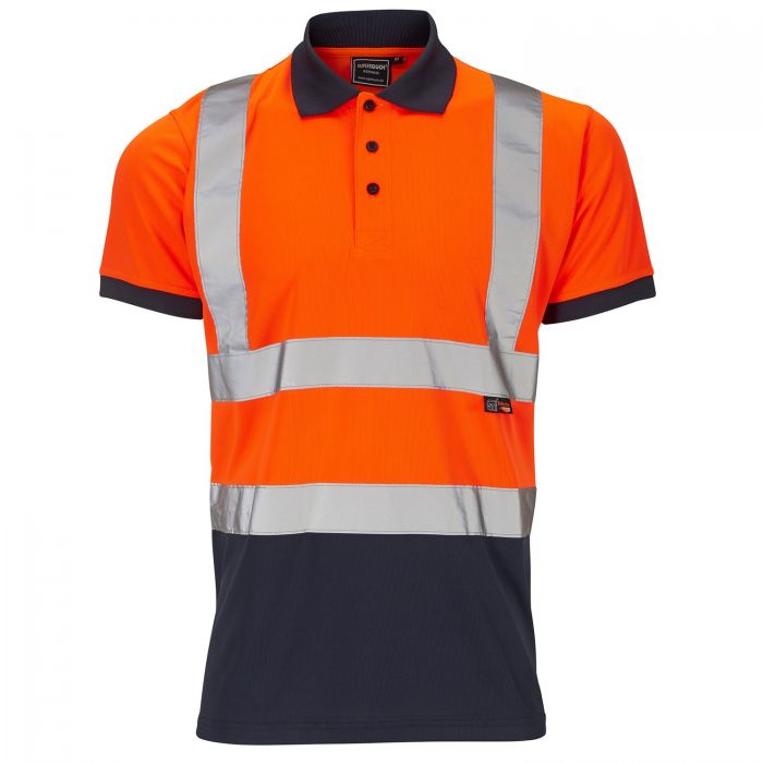 30S Hi-Vis 2 Tone Orange or Yellow Two Tone Polo
