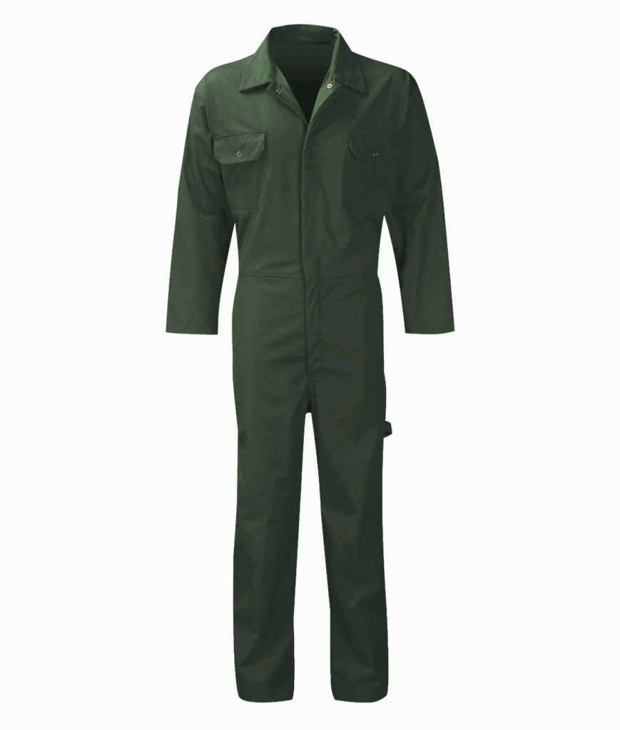 COVERALL: STUD FRONT PC205BS Colour: Navy, Royal, White, Orange, Spruce, Black