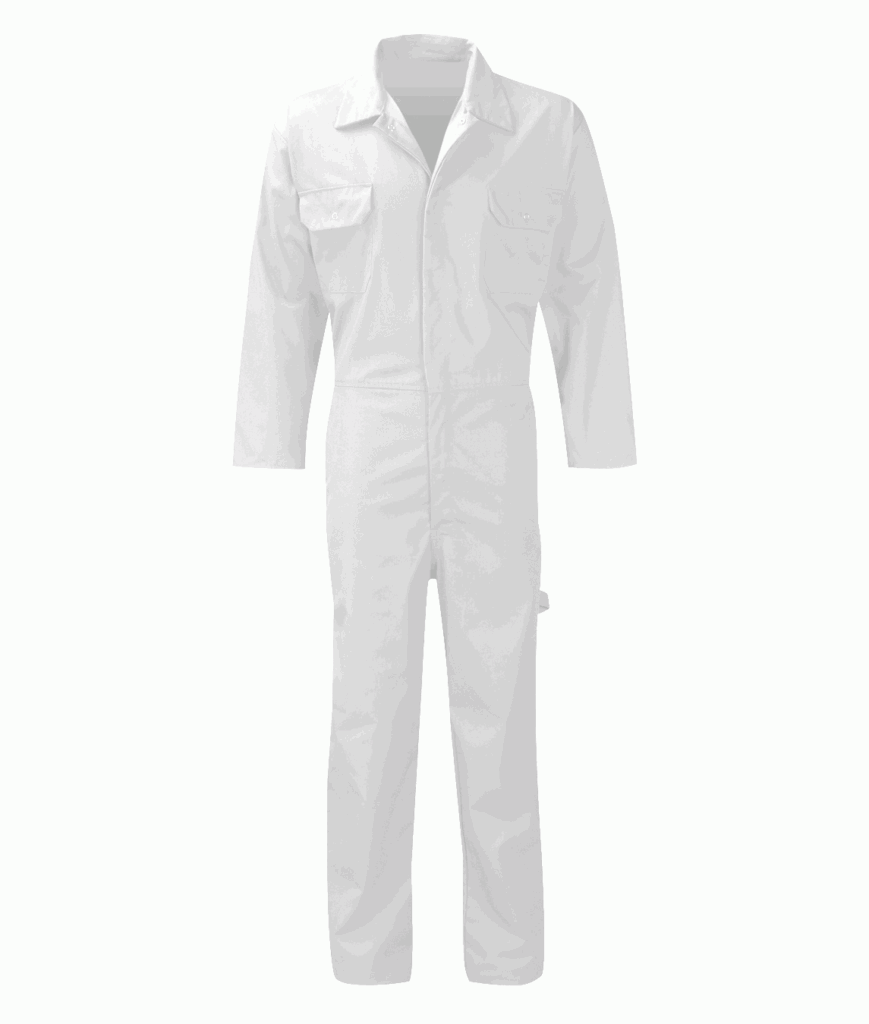 COVERALL: STUD FRONT PC205BS Colour: Navy, Royal, White, Orange, Spruce, Black