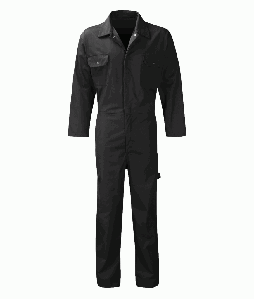 COVERALL: STUD FRONT PC205BS Colour: Navy, Royal, White, Orange, Spruce, Black
