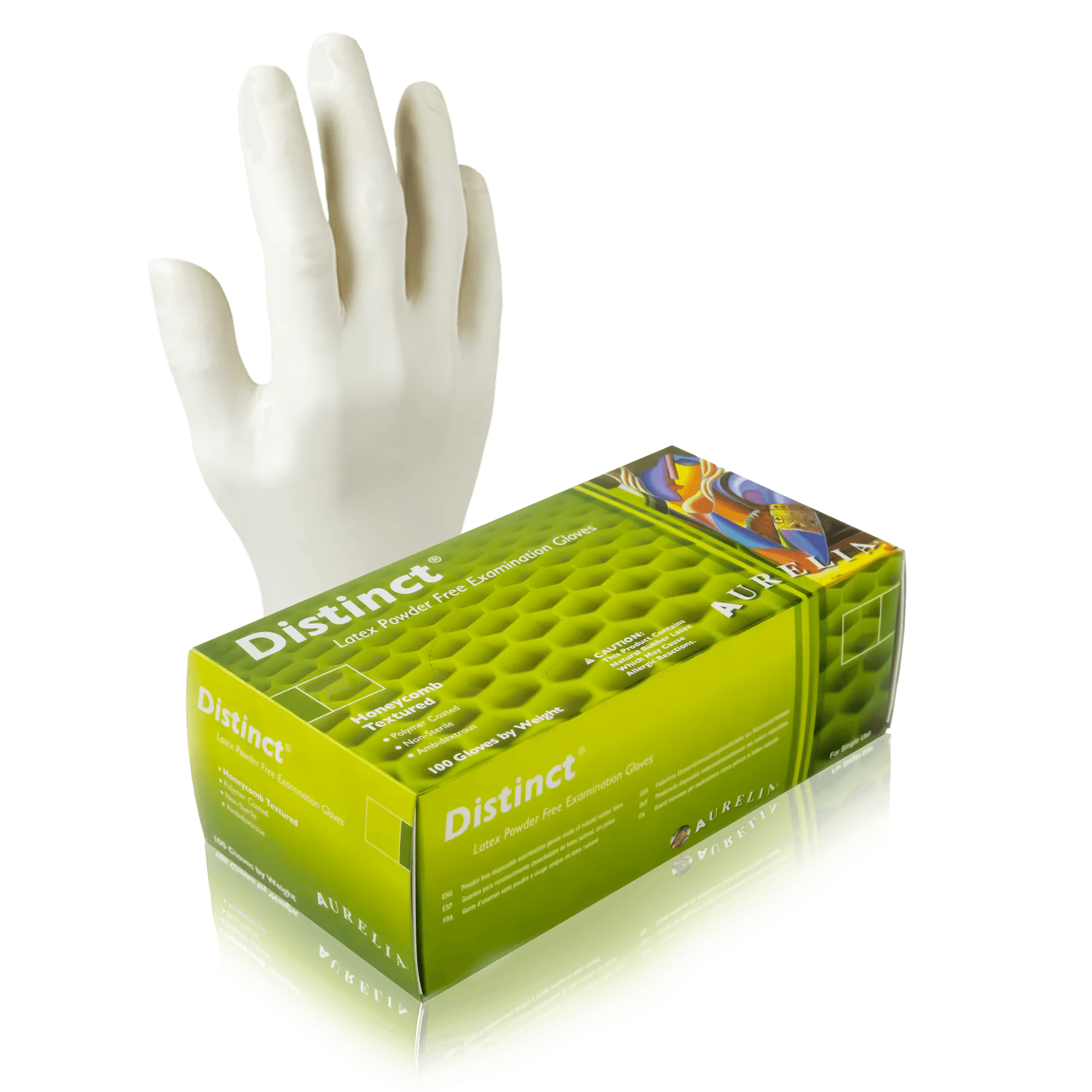 Aurelia® Distinct® Premium Natural Powder Free Latex – Box of 100