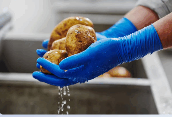 RP300376Q Ideall Grip Royal Blue (Long Cuff) Diamond Grip with a 300mm long extended Cuff, boxes of 50 gloves
