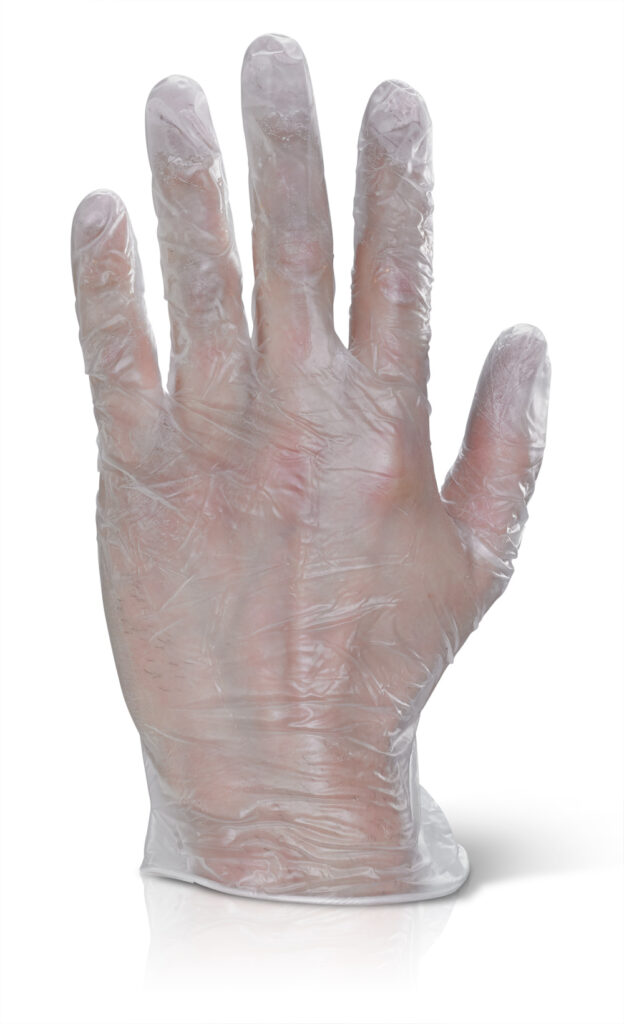 Beeswift Vinyl Disposable Examination Gloves Clear