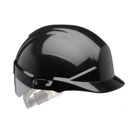 Centurion S12KSA Reflex Mid Peak Slip Ratchet Vented Safety Helmet Black with Yellow/Orange/Silver Flash - Image 3
