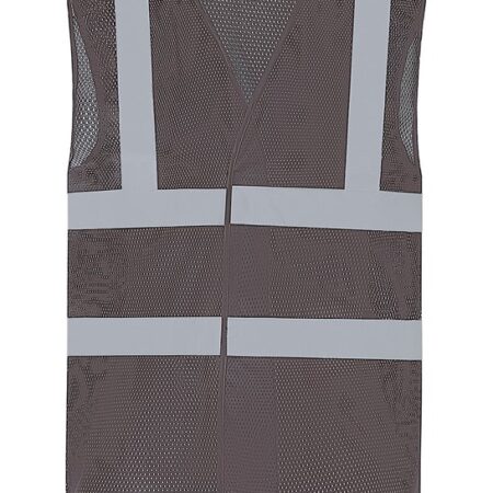 YK006 Hi-Vis Vest Top cool open mesh Waistcoat Available In Yellow, Grey, Orange & Royal - Image 2