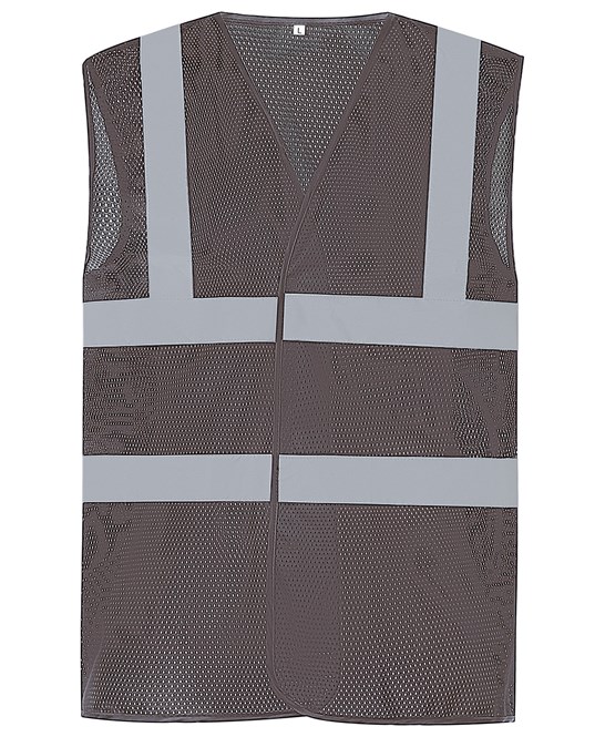YK006 Hi-Vis Vest Top cool open mesh Waistcoat Available In Yellow, Grey, Orange & Royal
