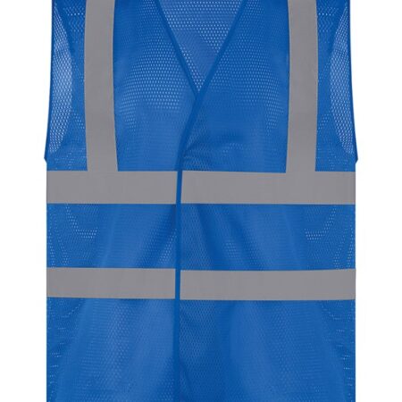 YK006 Hi-Vis Vest Top cool open mesh Waistcoat Available In Yellow, Grey, Orange & Royal - Image 4