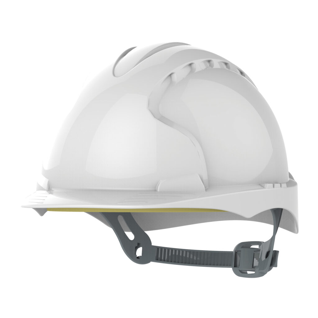 AJF160-000-100 JSP EVO3 Safety Helmet White Slip Ratchet Vented