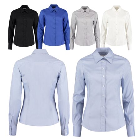 Womens Tailored Fit Long Sleeve Premium Oxford Shirt KK702