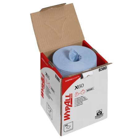 WypAll® X60 General Clean™ 8380 Blue Centrefeed Roll Cleaning Cloths - x 150 1 Ply Industrial Wipers