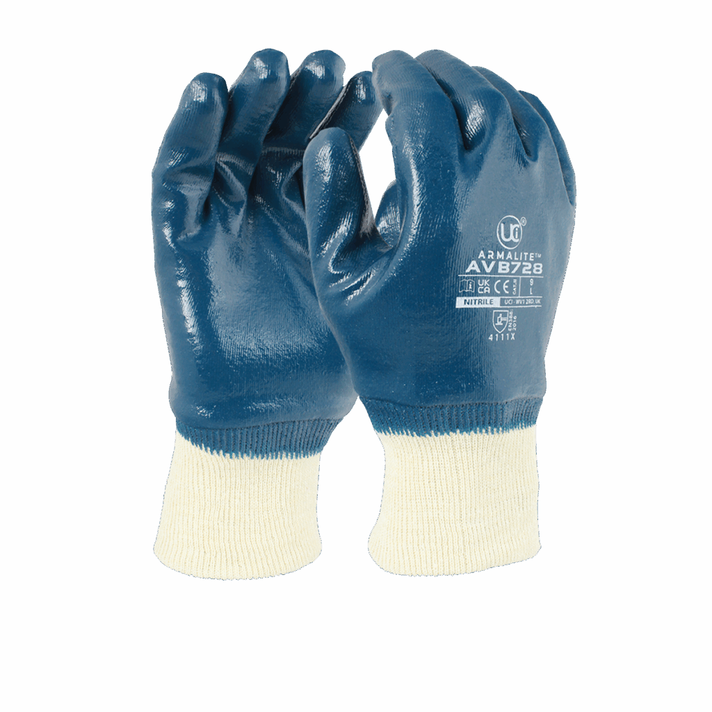 ArmaLite™ - AVB728 - Medium-Weight Fully Coated Nitrile £1.39/pair sold in packs of 10