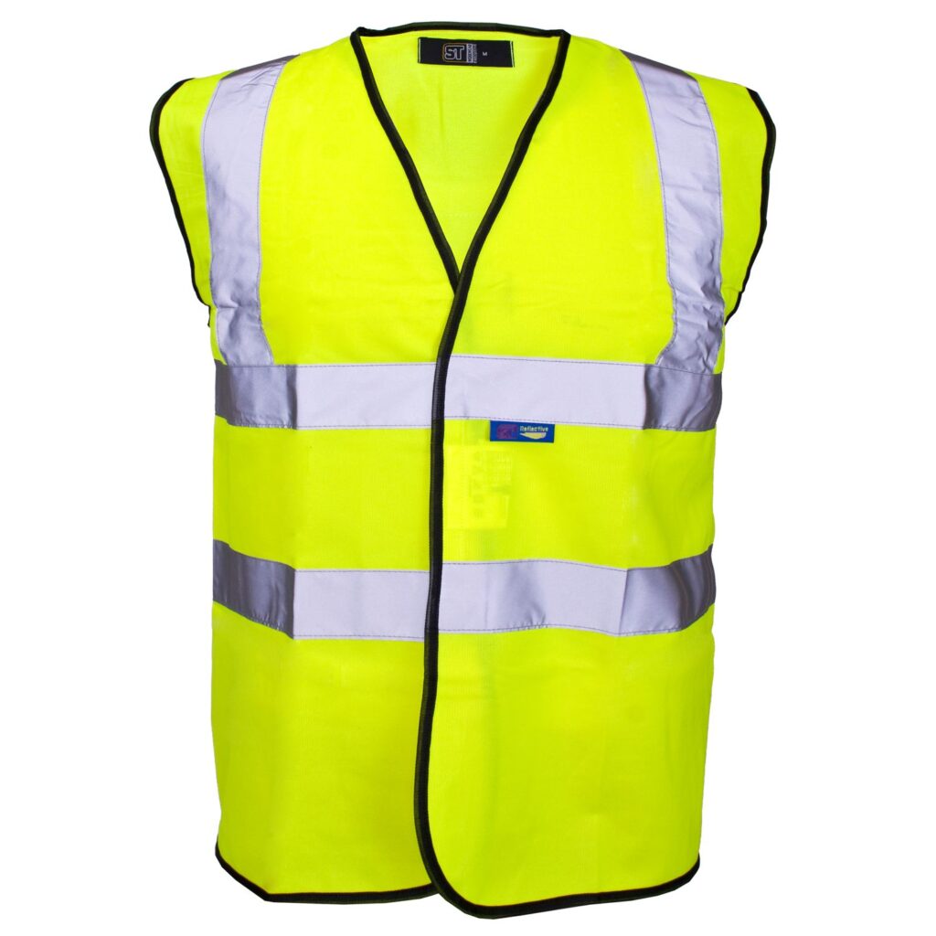 35241 - Supertouch Hi Vis Yellow Velcro Vest