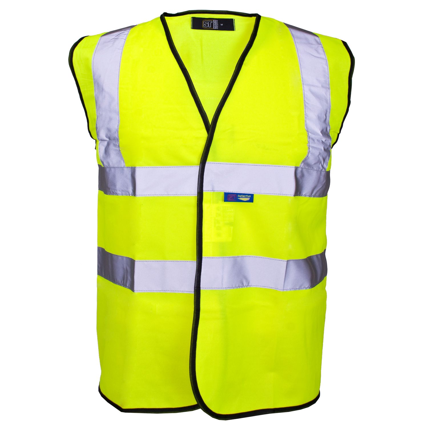 35241 - Supertouch Hi Vis Yellow Velcro Vest - Image 2