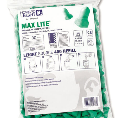 Honeywell Max Lite Ls400 Refill - 200 Pairs 1013048 Green Uom: Pack of 200