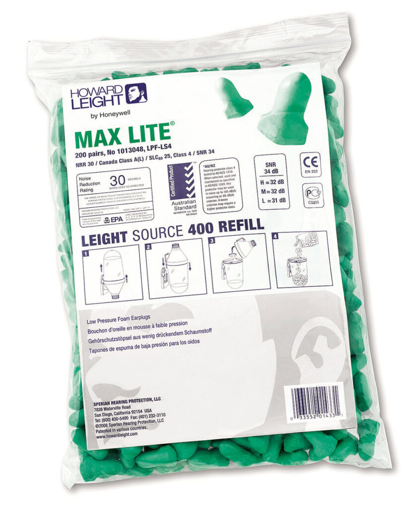 Honeywell Max Lite Ls400 Refill - 200 Pairs 1013048 Green Uom: Pack of 200