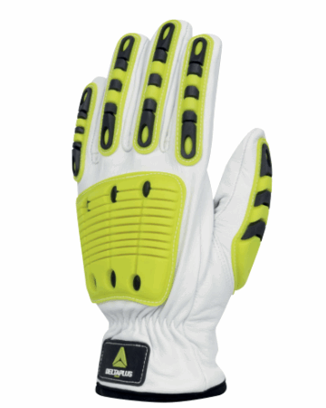VV912 Goat leather impact glove for heavy-duty work with level F cut-resistant liner, offering comfort, protection, and breathability. Oil & Gas (extraction)