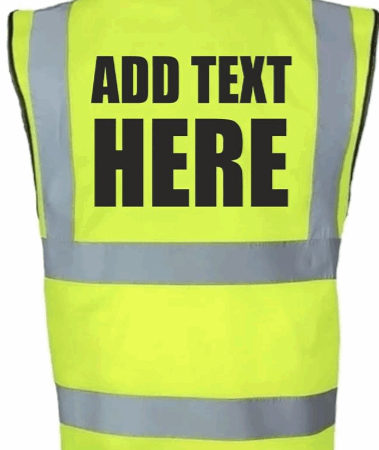 Logo-specials- YOUR LOGO DYE SUB On Back Choose your vest colour-Vest included with logo-get front breast included free