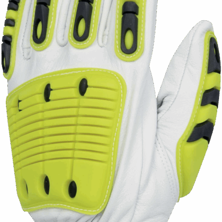 VV912 Goat leather impact glove for heavy-duty work with level F cut-resistant liner, offering comfort, protection, and breathability. Oil & Gas (extraction) - Image 2