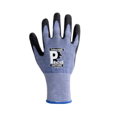 PRED13 - Pred Sapphire Cut F 13 Gauge Seamless HPPE, Steel, Polyester & Spandex Liner, (PU) palm coating - Image 2