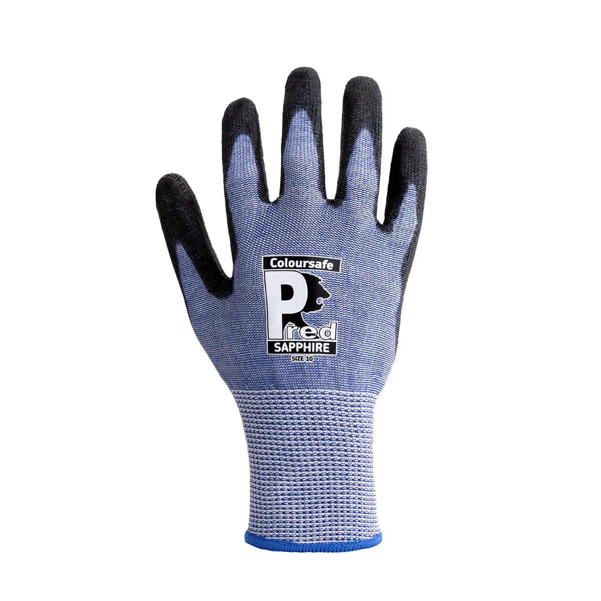 PRED13 - Pred Sapphire Cut F 13 Gauge Seamless HPPE, Steel, Polyester & Spandex Liner, (PU) palm coating - Image 2