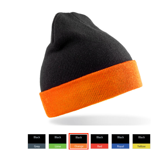 RC930X Recycled Black Compass Beanie-Two Tone
