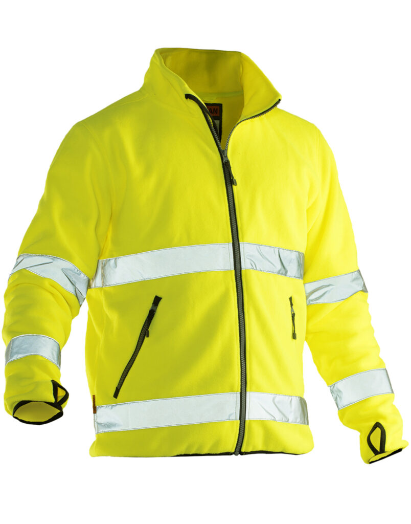 JOBMAN WORKWEAR Fleece Jacket Hi-Vis Yellow or Orange-JM5502