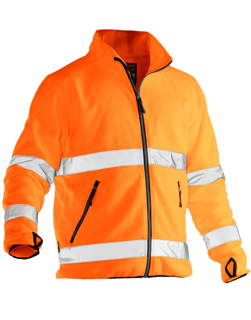 JOBMAN WORKWEAR Fleece Jacket Hi-Vis Yellow or Orange-JM5502