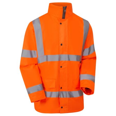 Hi Vis Orange Fleece Lined Parka-SHV-05381