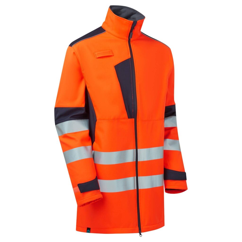 HV System Eco 3-Layer Softshell Parka Select Yellow/Navy or Orange/Navy