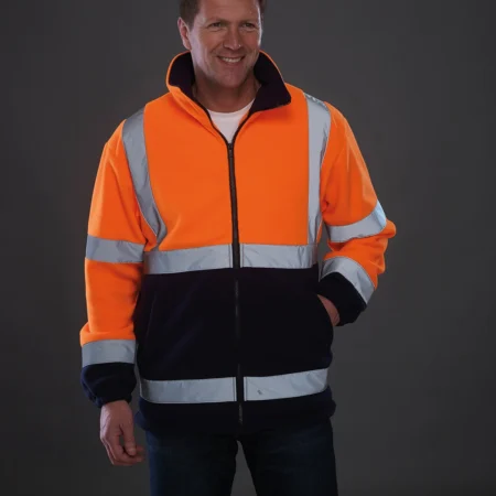 Yoko Hi-vis heavyweight fleece jacket (HVK08)-Two Tone - Image 2