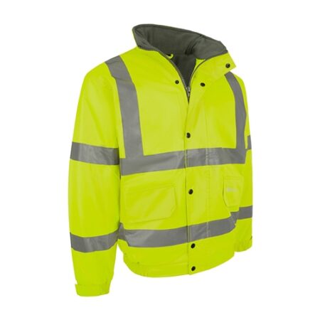Beeswift Hi-vis Fleece Lined Bomber Jacket Saturn Yellow Item Code: CBJFLSY