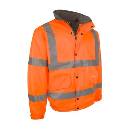 Beeswift Hi-vis Fleece Lined Bomber Jacket Orange Item Code: CBJFLOR