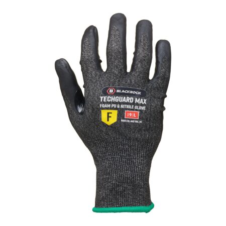TechGuard Max glove Cut F-Premium 21-gauge liner technology