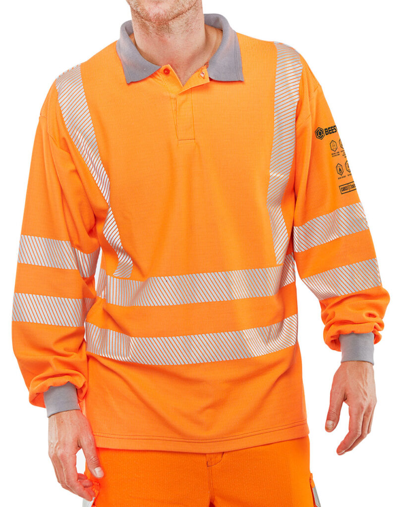 Beeswift Arc Compliant Rail Spec Polo Shirt Orange