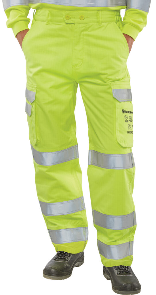 Beeswift Arc Compliant Hi-vis Trousers Saturn Yellow