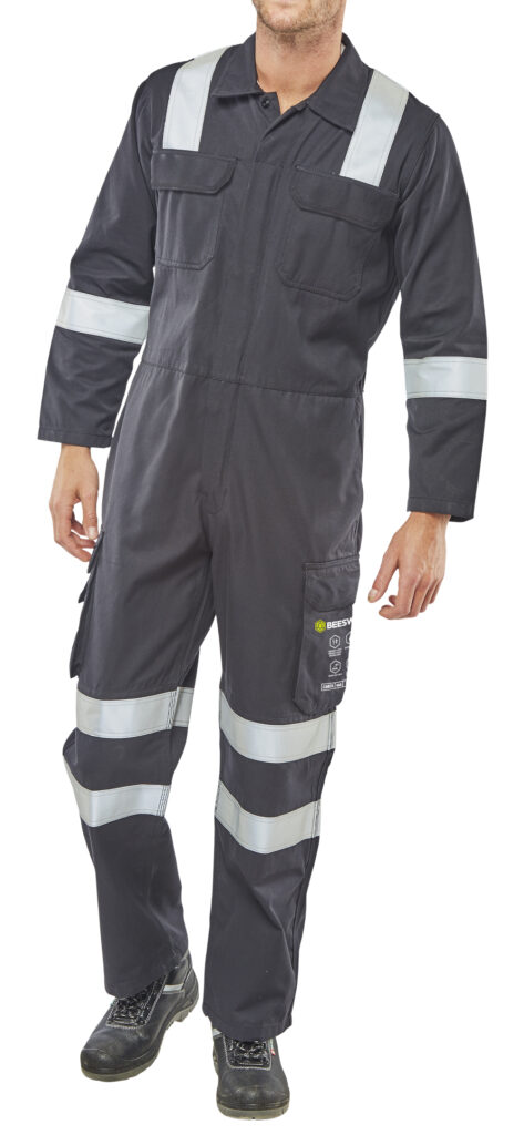 Beeswift Arc Compliant Boilersuit Navy Blue