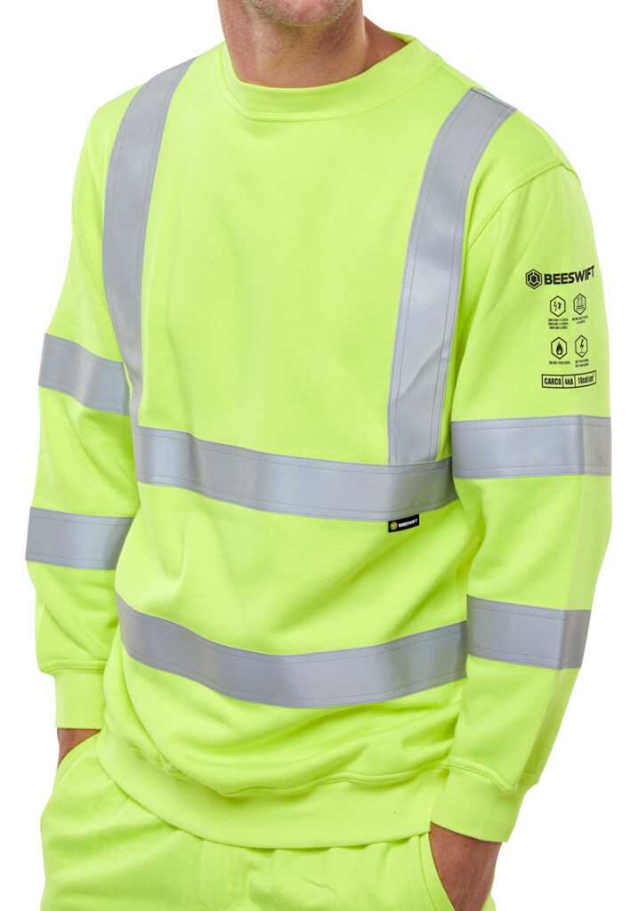 Beeswift Arc Compliant Hi Vis Sweatshirt Saturn Yellow