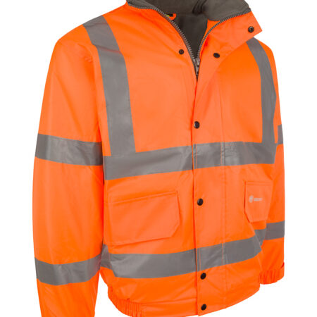 Beeswift Hi-vis Fleece Lined Bomber Jacket Orange Item Code: CBJFLOR - Image 2
