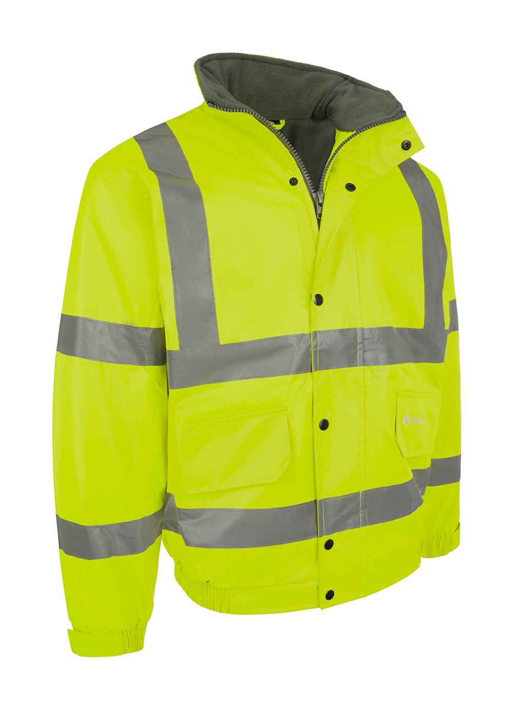 Beeswift Hi-vis Fleece Lined Bomber Jacket Saturn Yellow Item Code: CBJFLSY - Image 2
